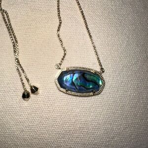 Kendra Scott Iridescent Blue and Silver Necklace